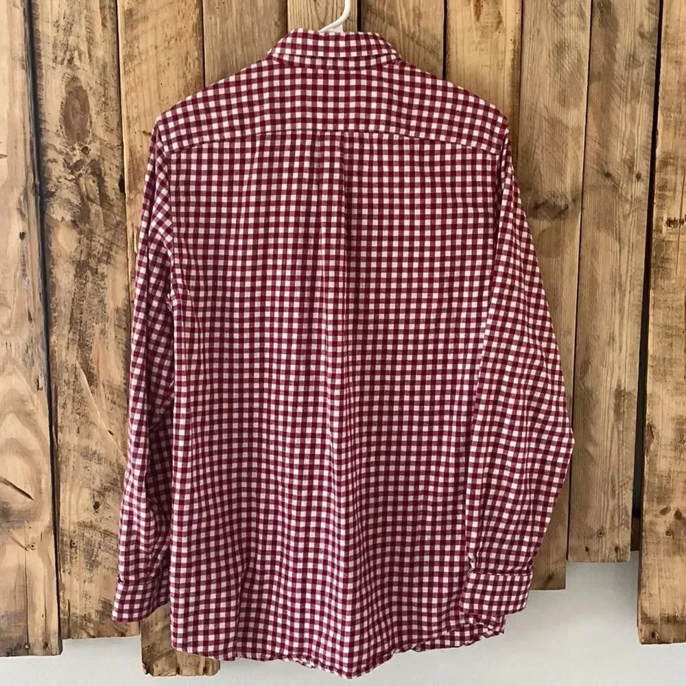 Vineyard Vines Gingham Check Button Down Long sleeve‎ Size Extra Large (18)